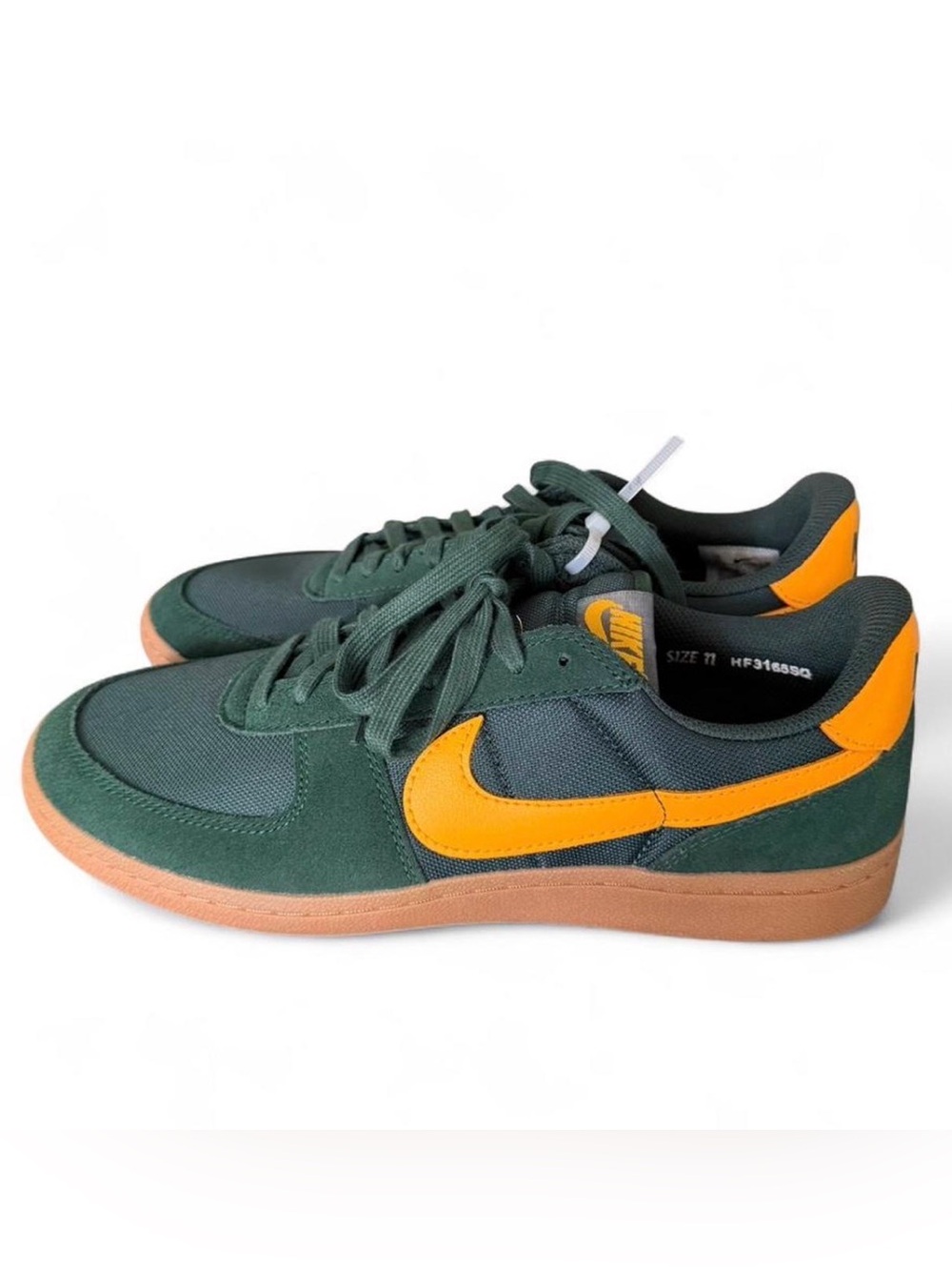 NWOT Nike Men's Green and Orange Low-Top Sneakers